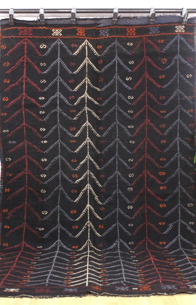 Vintage Kelim Afyon matto. Noin 70 vuotta. Koko 330 x 190 cm. 100% Villa.
